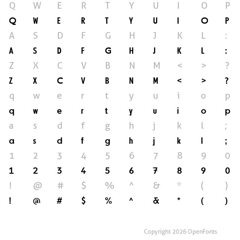Character Map of NEXT Pan Poster Medium