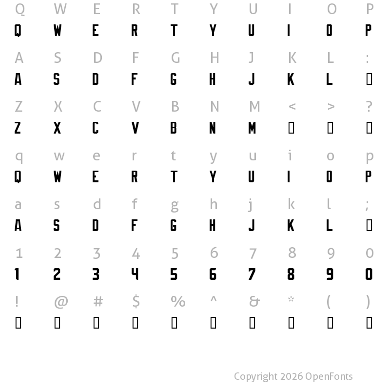Character Map of NFL Seattle Seahawks Flat Regular