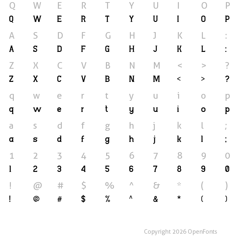 Character Map of Ngopi Doken Regular