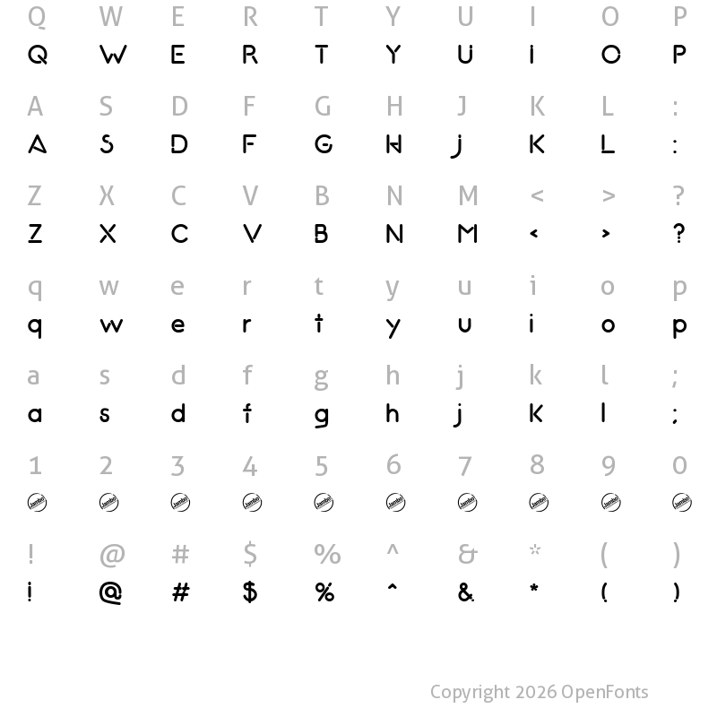 Character Map of Night Club 70s Regular
