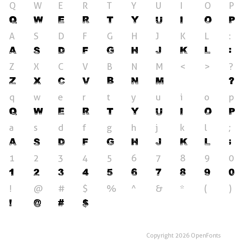 Character Map of Night Fever Again Regular