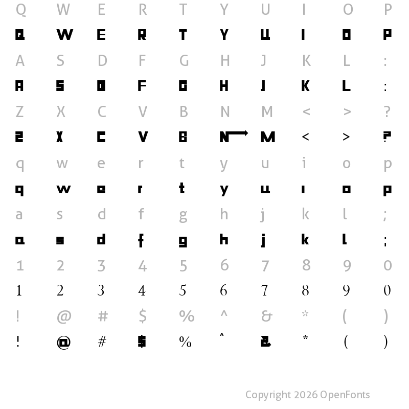 Character Map of Niiiii-trous Regular
