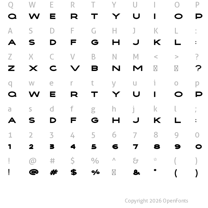 Character Map of NIKEA Regular
