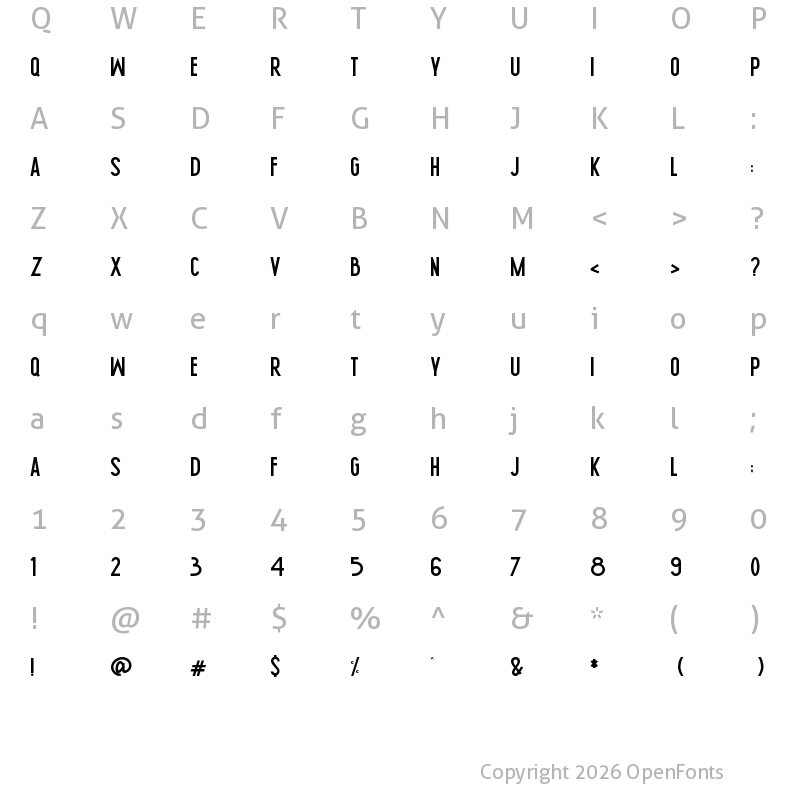 Character Map of Nikeflix Regular