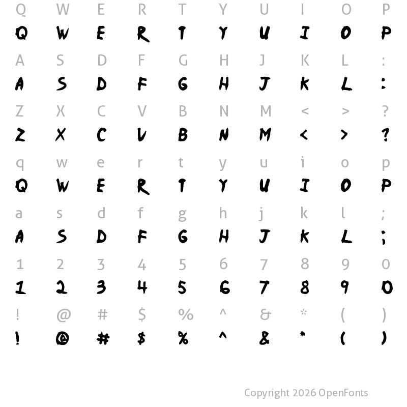 Character Map of Ninja Naruto Regular