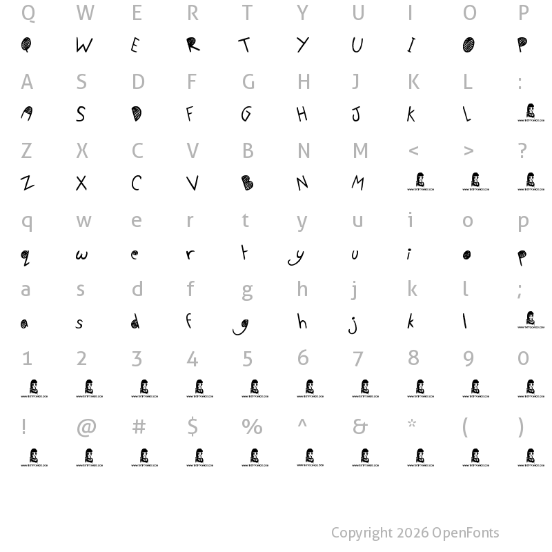 Character Map of No Talking Allowed Regular