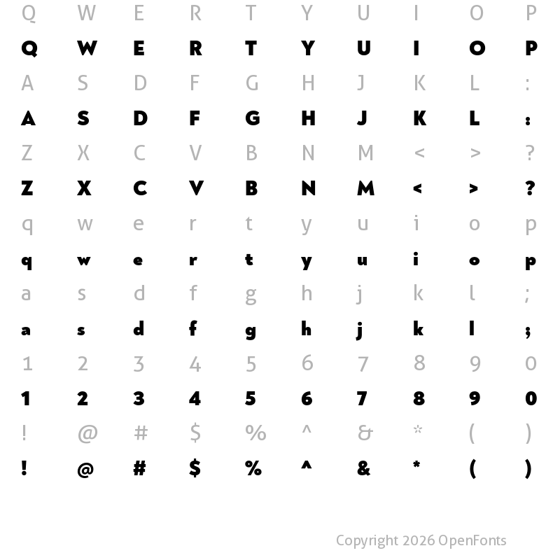 Character Map of Noah Grotesque Black