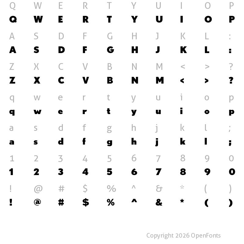 Character Map of Nobel Black