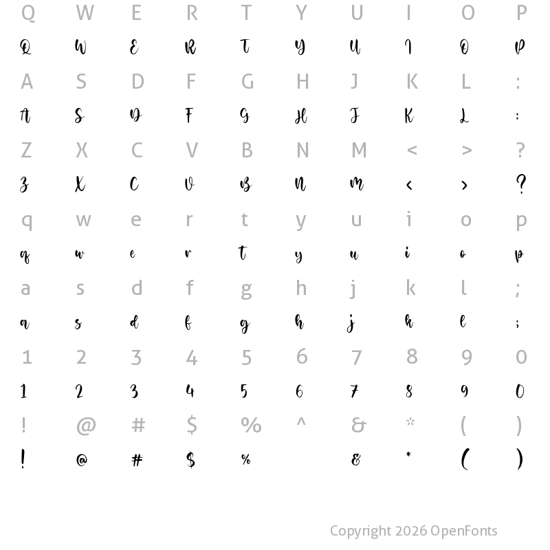 Character Map of Noiseland Regular