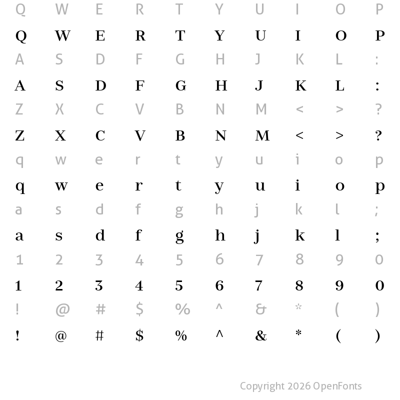 Character Map of Nomada Didone Medium