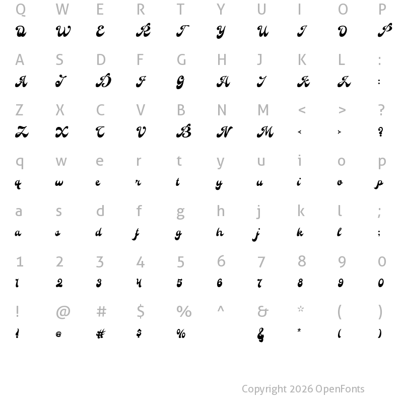 Character Map of Noola DEMO Regular