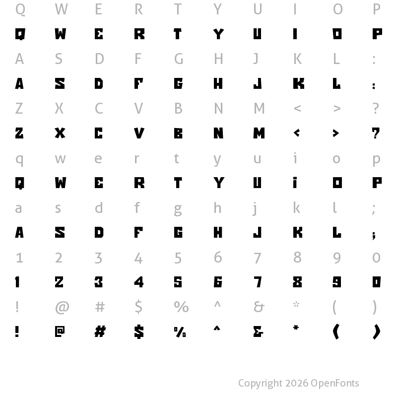 Character Map of NORDIC LIGHT Regular