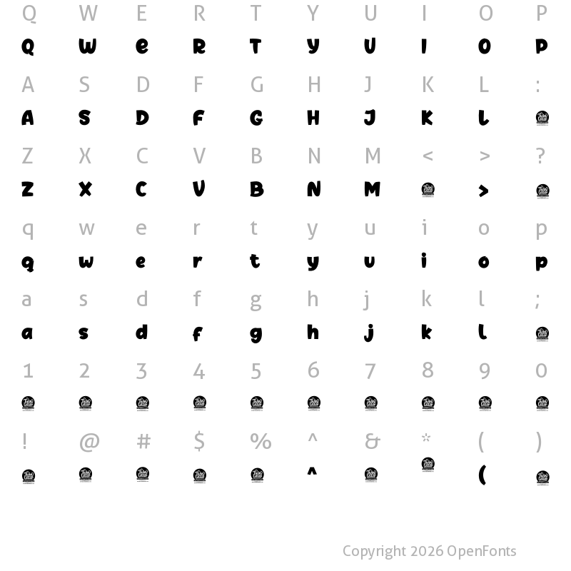 Character Map of Nort Right Presonal Use