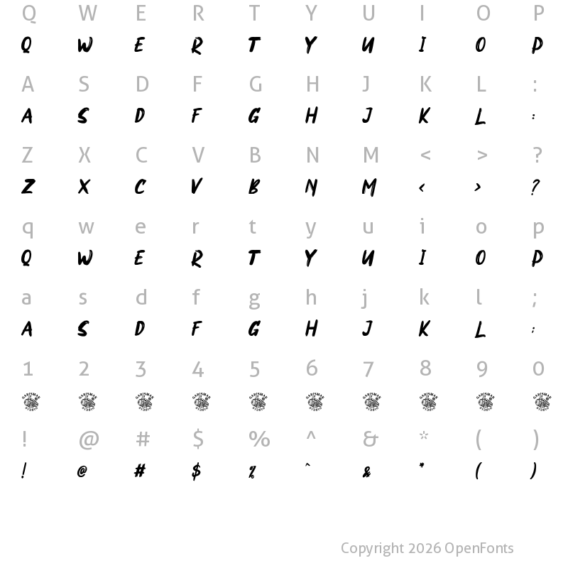 Character Map of NORTHEN Regular