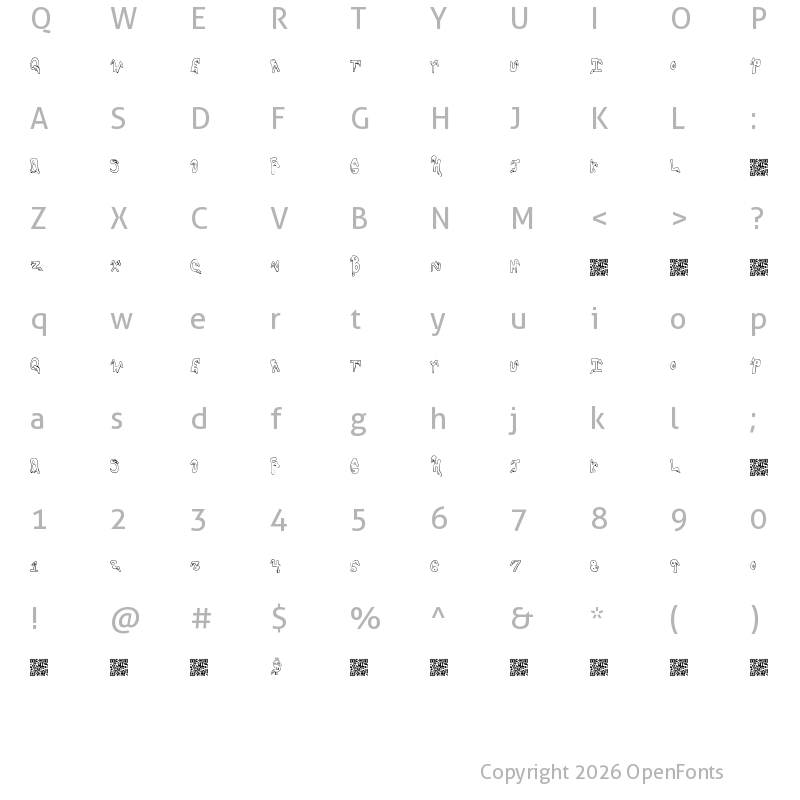 Character Map of Noses Regular