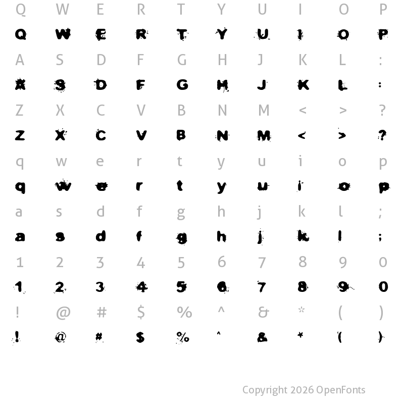 Character Map of Not now I have a headache! Regular