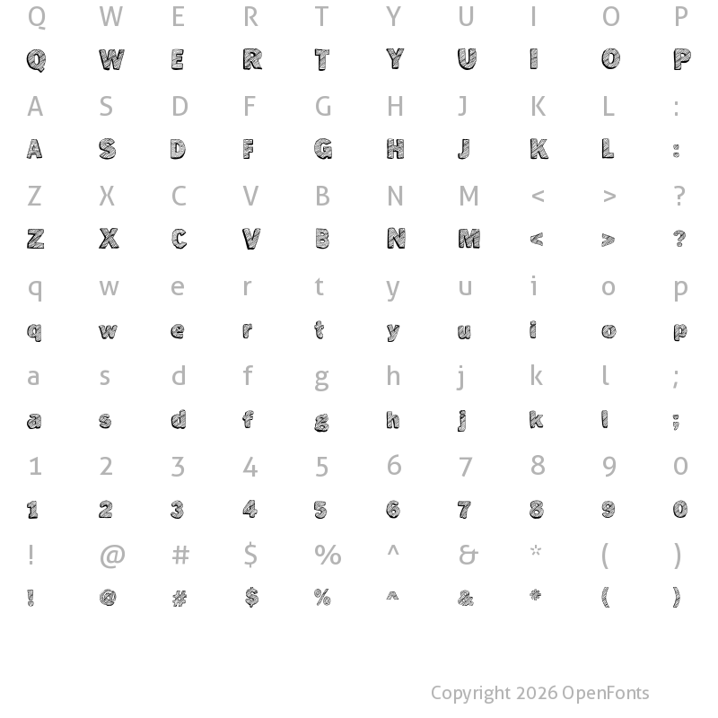 Character Map of Not Tuned TV Regular