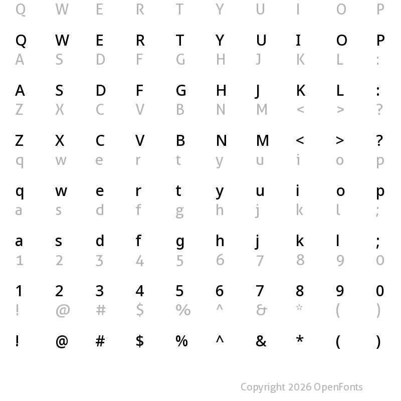 Character Map of Noto Sans Balinese Medium