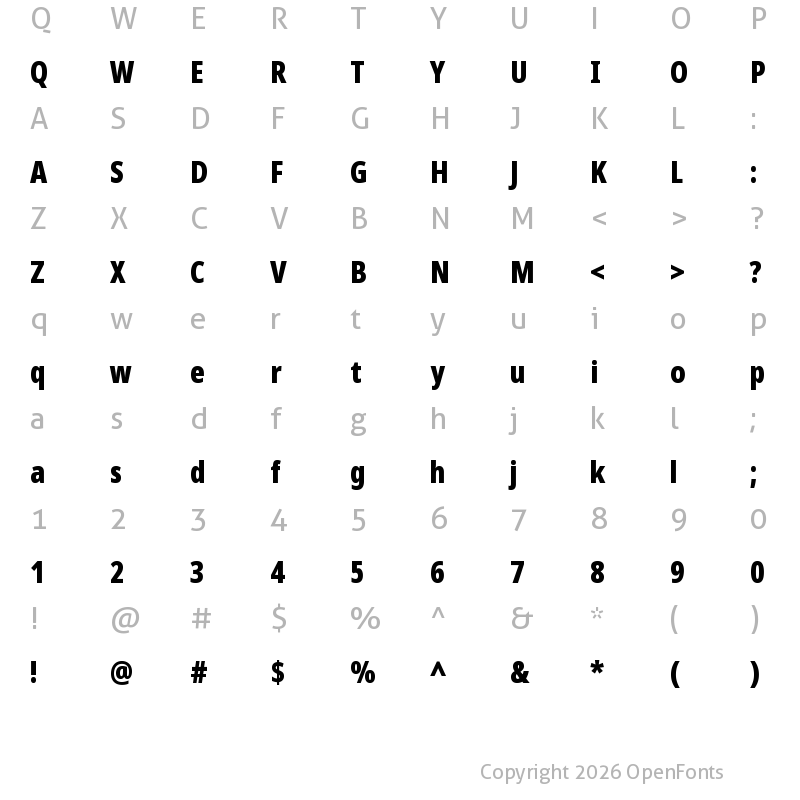 Character Map of Noto Sans Georgian ExtraCondensed Black