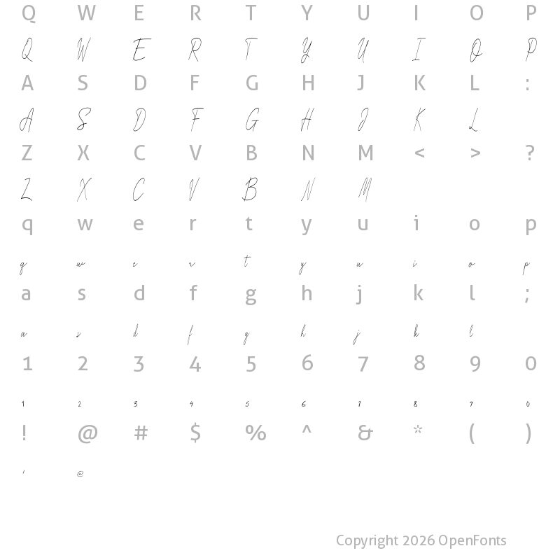 Character Map of NottinghamFree Regular