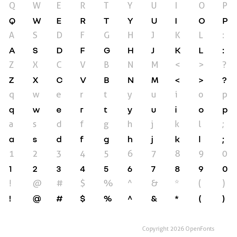 Character Map of NouvelR Semibold