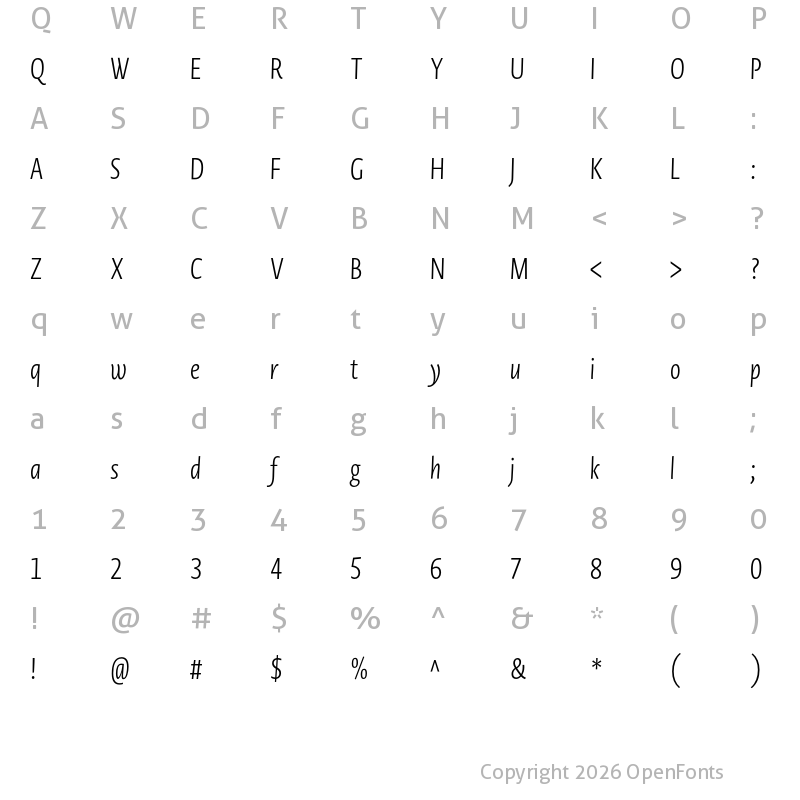Character Map of Novel Display XCmp Light It