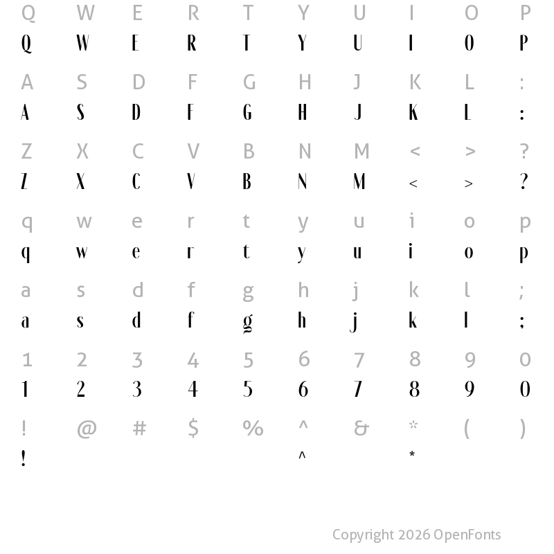 Character Map of Novita Signora Sans