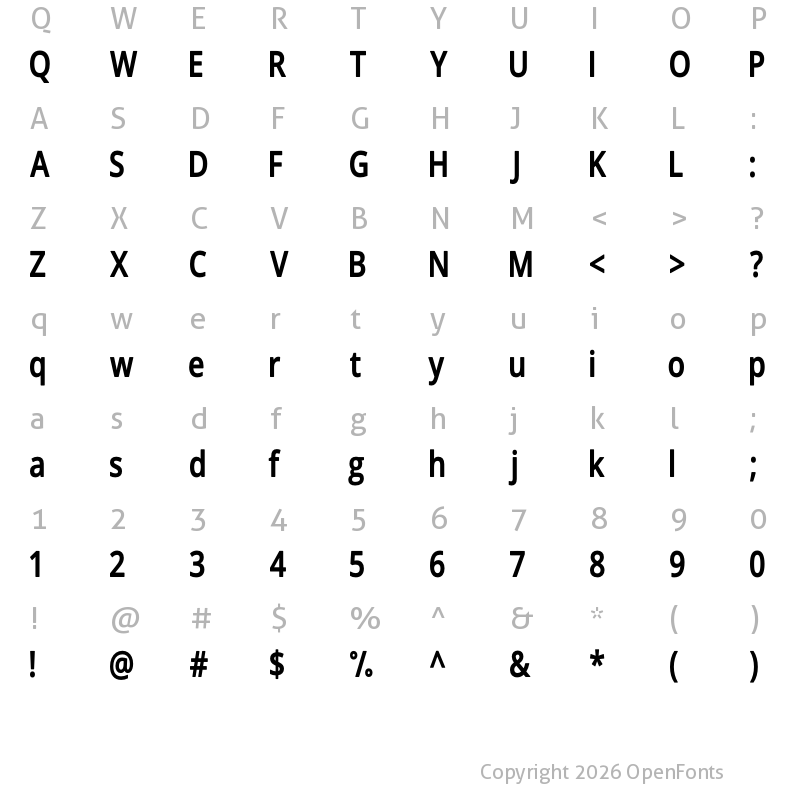 Character Map of Novus-Regular Regular