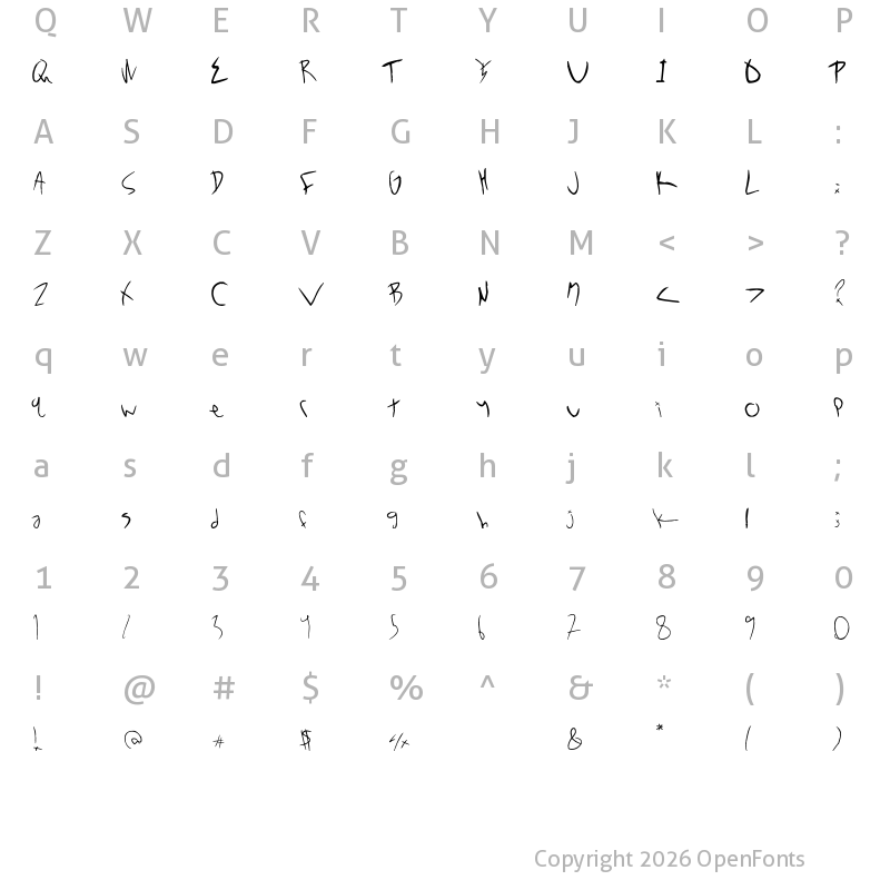 Character Map of NoXWay Regular