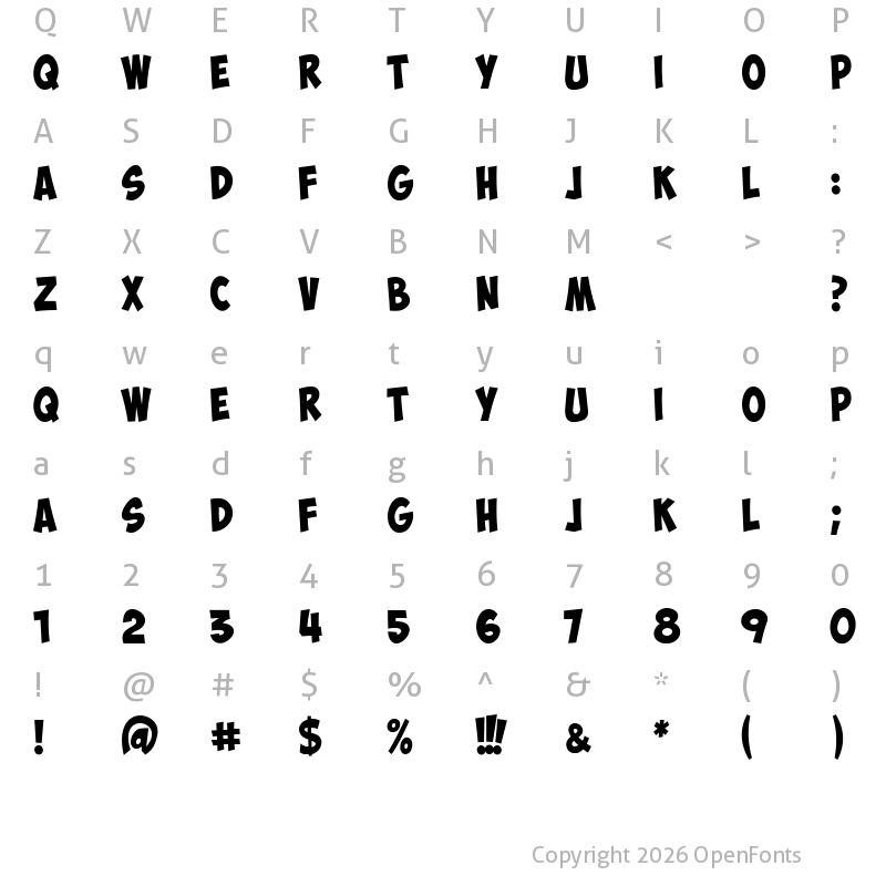 Character Map of ObelixPro Italic
