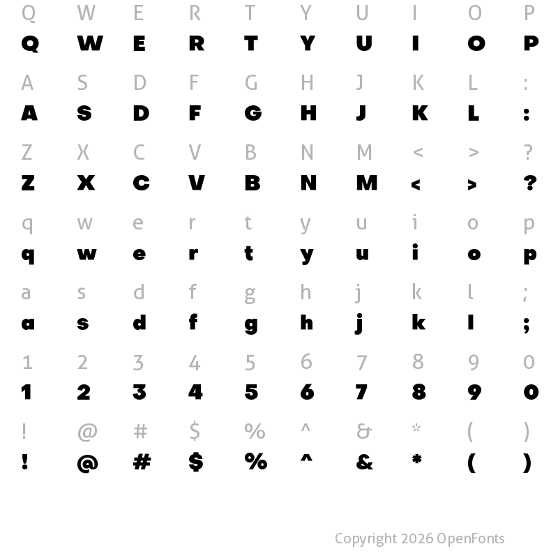 Character Map of Objectivity Black