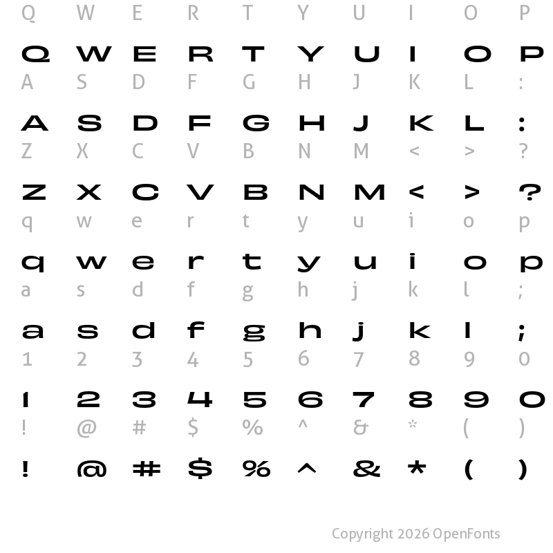 Character Map of Obviously Extended Medium