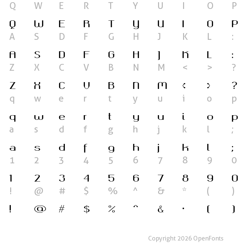 Character Map of okolaks Bold