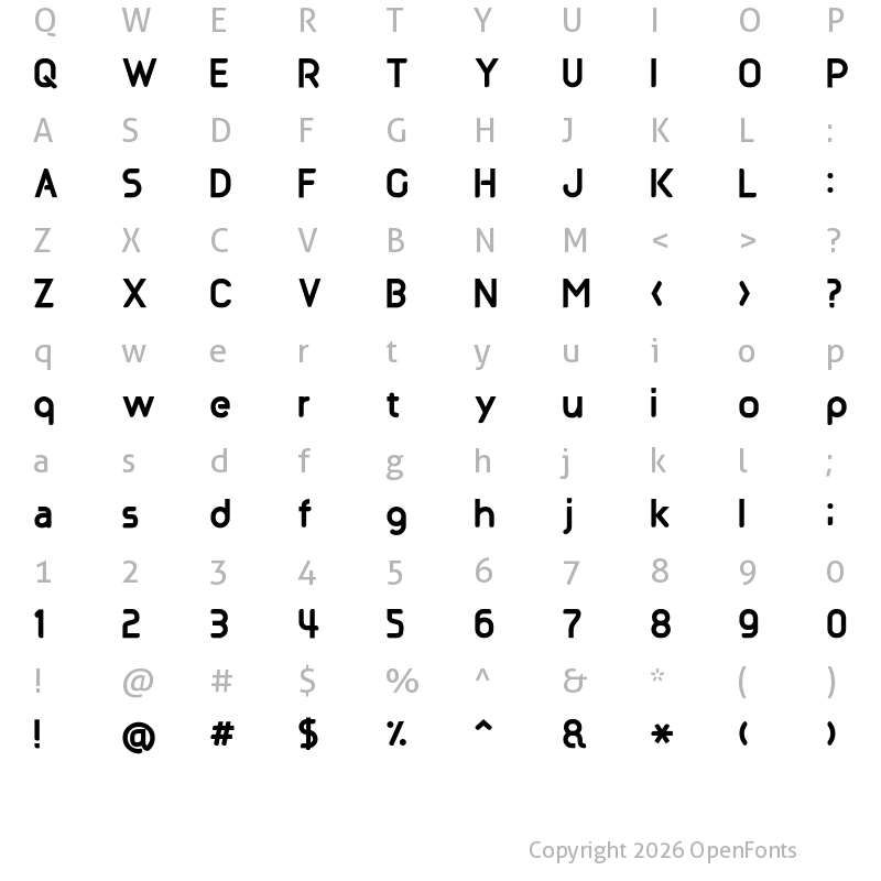 Character Map of Oligopoly Bold