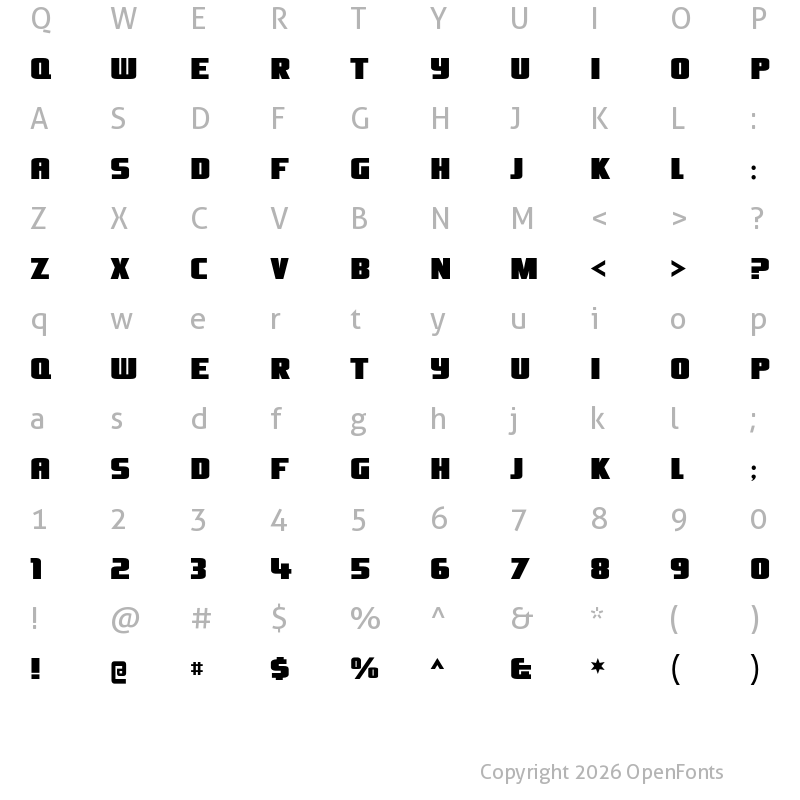 Character Map of Oliver's Barney Regular