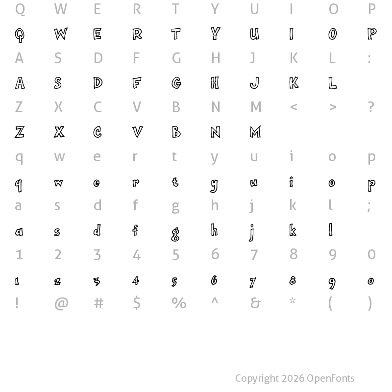 Character Map of onepunchJim outline