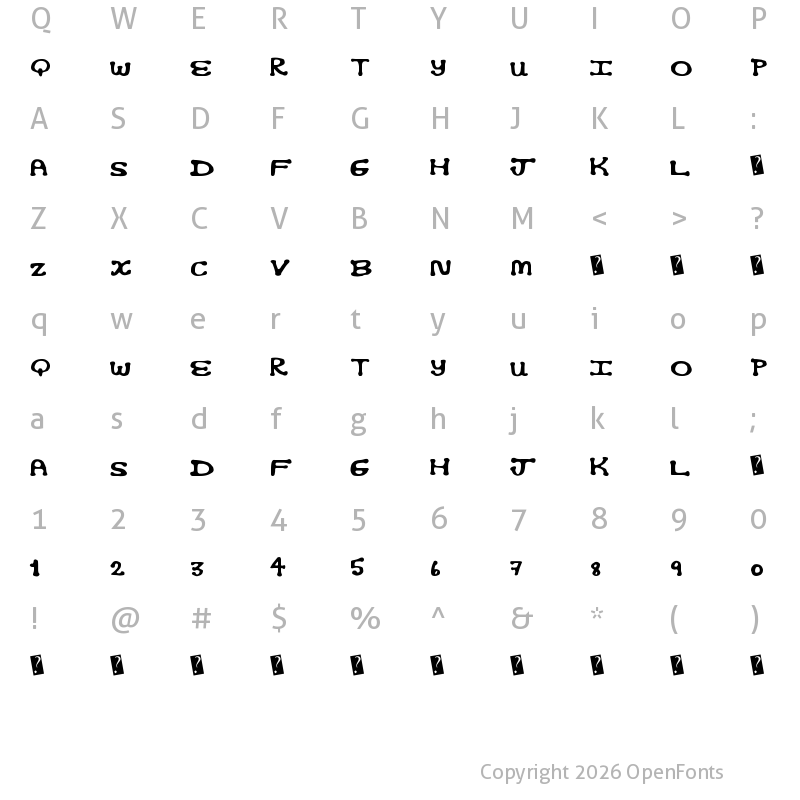 Character Map of OpticNerd Regular