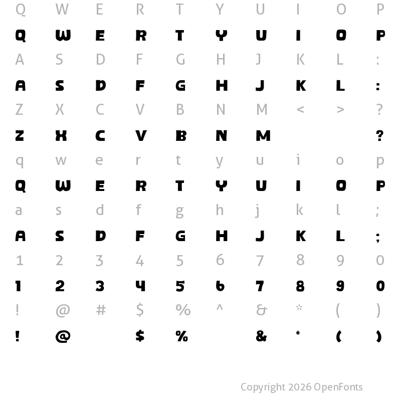 Character Map of Orange Style Regular