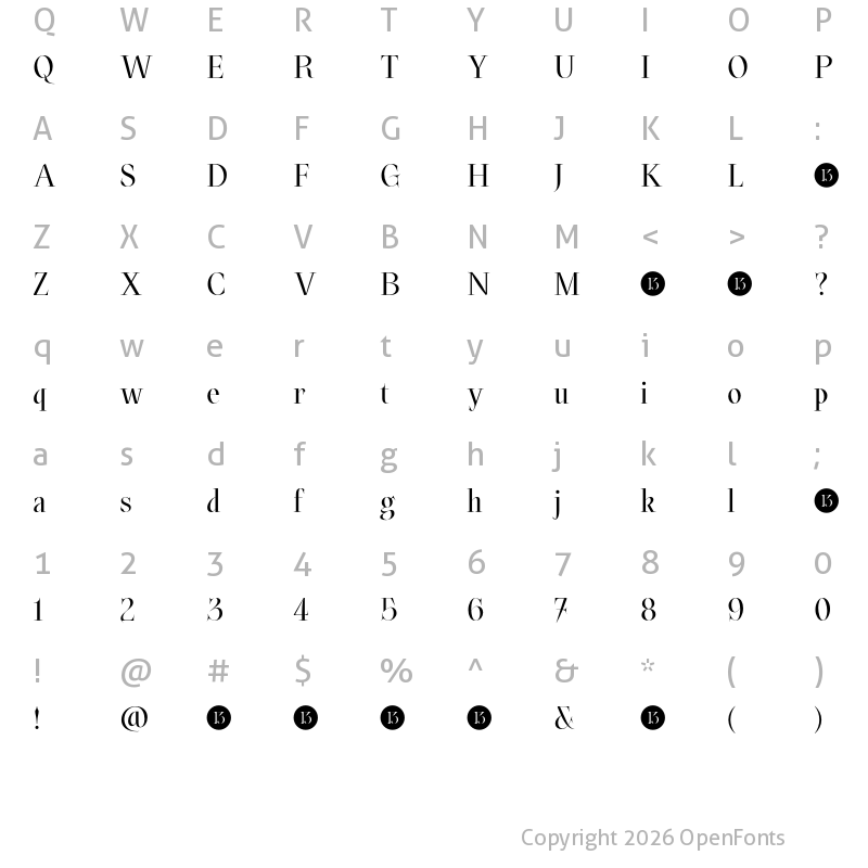 Character Map of Oroban Hermonthica-Trial SemiBold