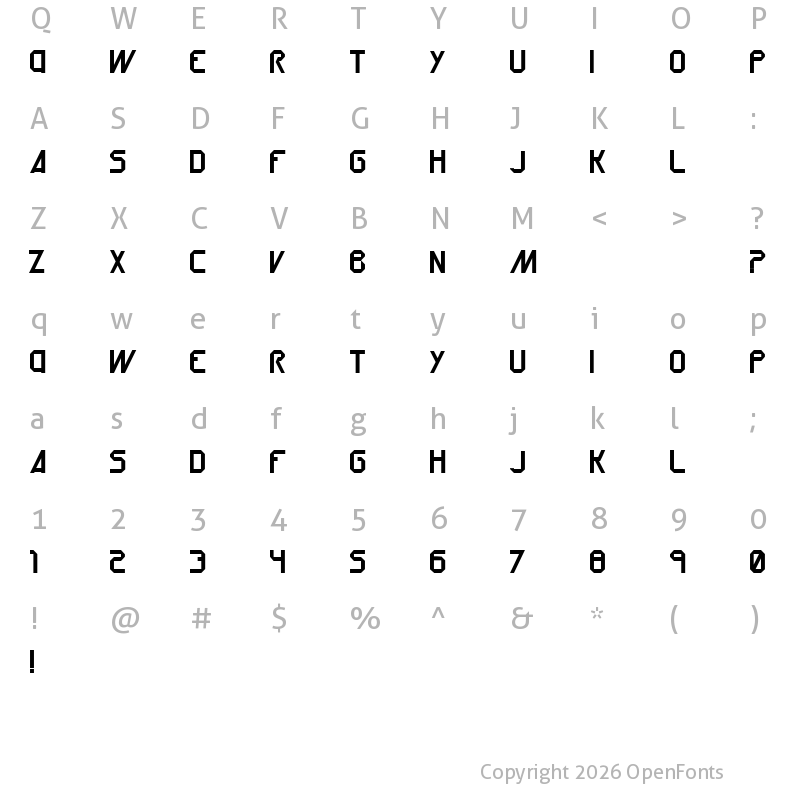 Character Map of ORU ORU
