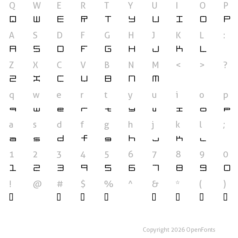 Character Map of Oscilloscope 4