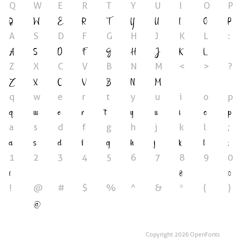 Character Map of Osmane Regular