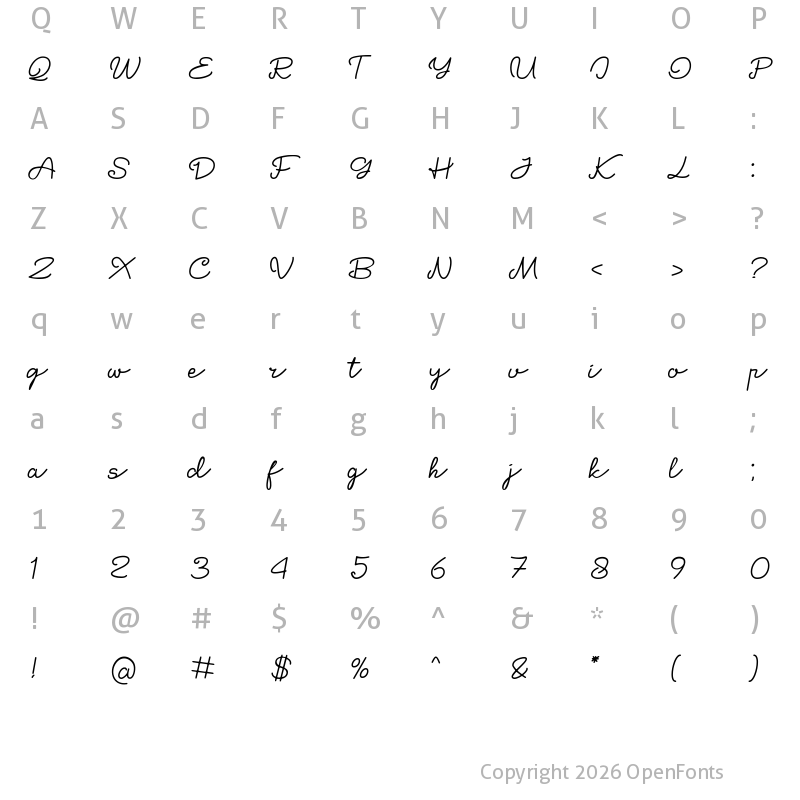 Character Map of Oullins Regular