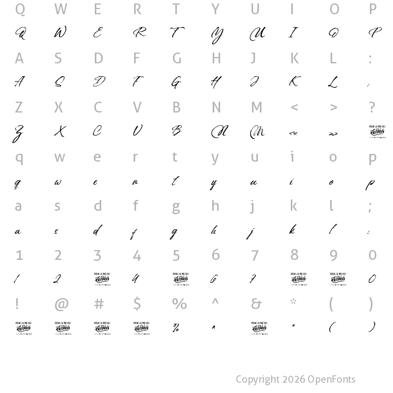 Character Map of Overbillions Regular