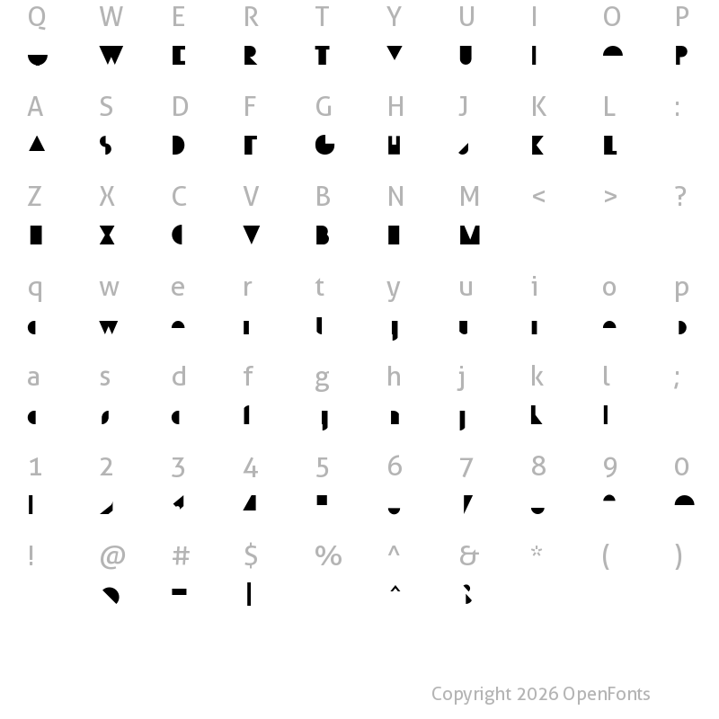 Character Map of P22 Bifur D