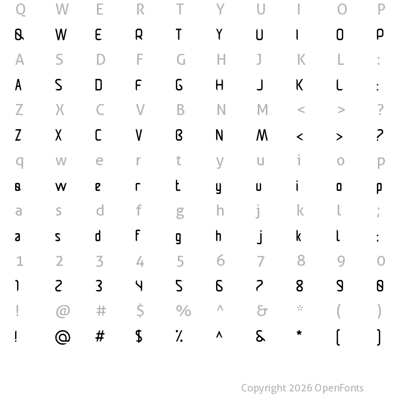 Character Map of Pamekasan Regular
