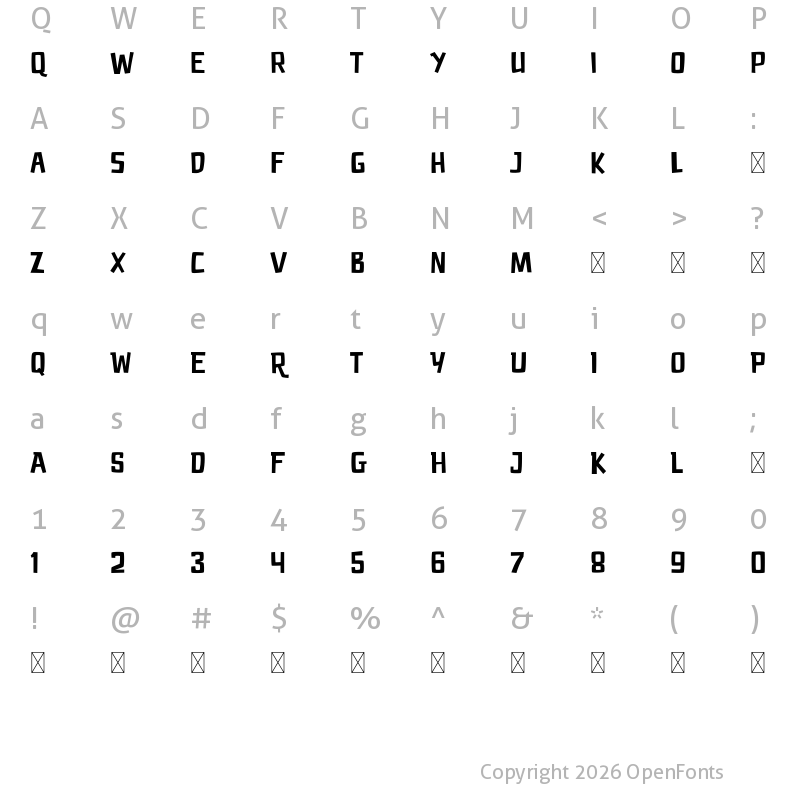 Character Map of PAMPARAY Demo Regular