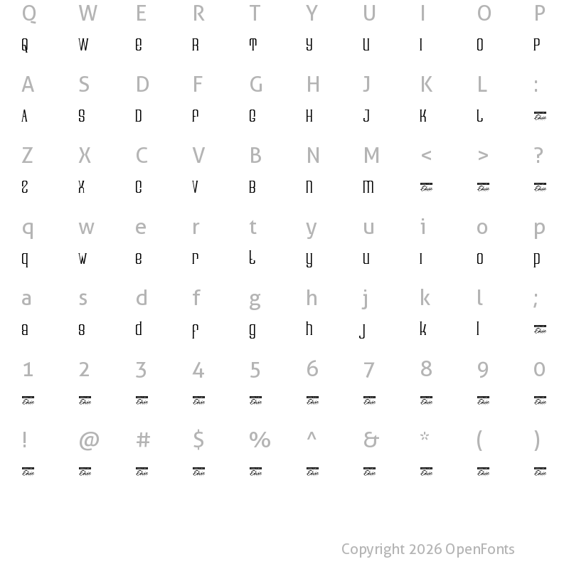 Character Map of PandekaDemo Regular