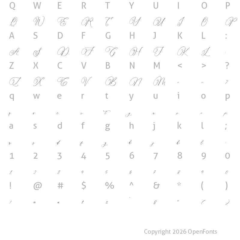 Character Map of Parmidass Elarista Regular