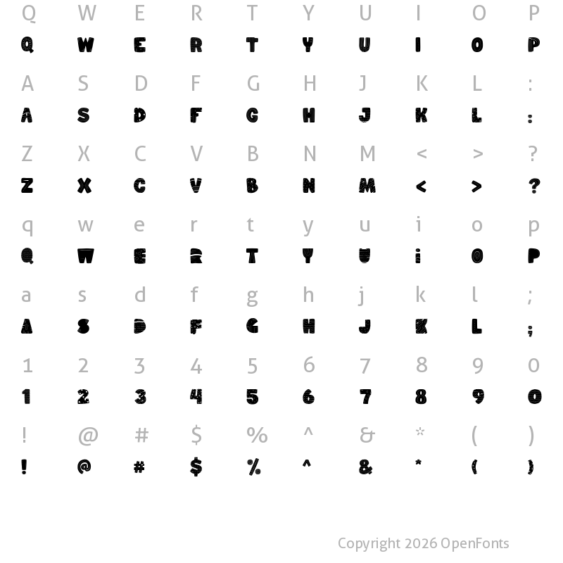 Character Map of Party Kids Regular